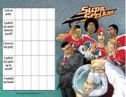 Super Strikas chart with all the characters