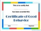 Good behavior certificate