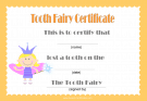 Tooth Fairy Certificate