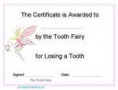 Tooth Fairy Certificate