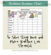 Bedtime routine chart