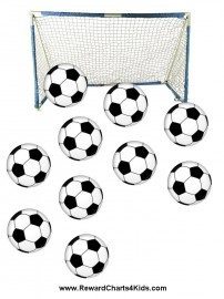 soccer goal with soccer balls