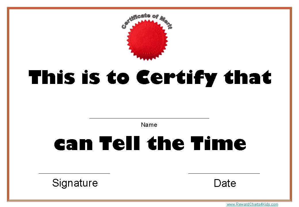 free printable certificates for kids