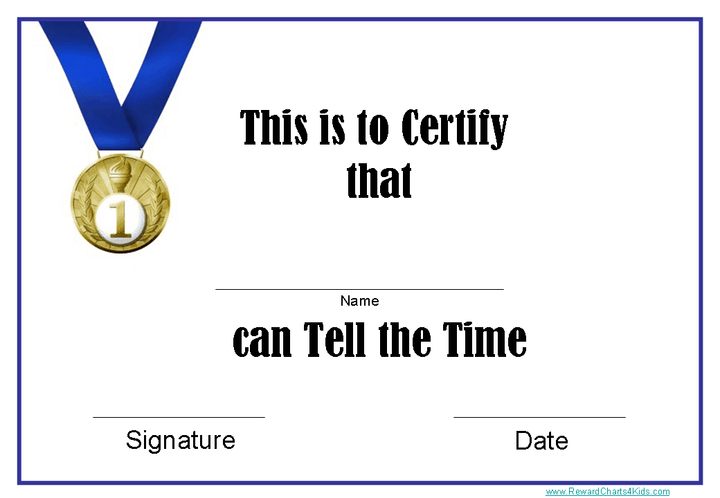 certificates for kids