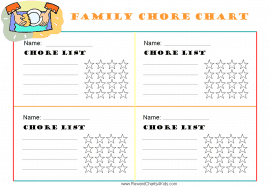 Multiple Children Chore Chart