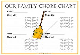 Free printable chore charts for multiple children