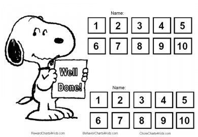 Snoopy reward chart