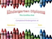 Kindergarten certificate Kindergarten certificate