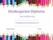 Kindergarten graduation certificate Kindergarten graduation certificate