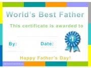 Best Dad certificate
