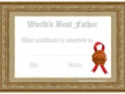 Fathers day certificate