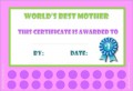 Award certificate