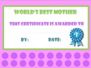 Award certificate