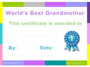 Award certificate Award certificates