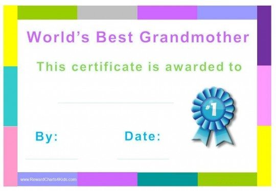 gift certificate for grandmom