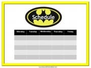 Batman Weekly Schedule