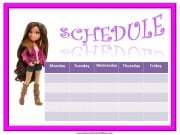 Bratz class schedule Bratz class schedule