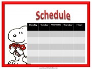 Snoopy Class Schedule Snoopy Class Schedule