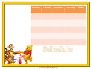 Winnie the Pooh Weekly Schedule
