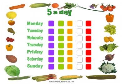 5 a day chart for kids