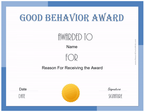 certificate of good behavior