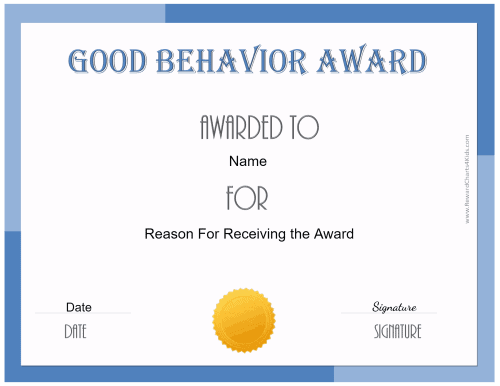 certificate of good behavior