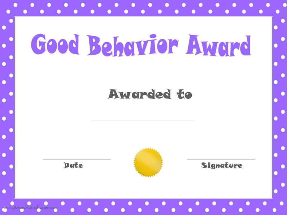 award certificate for kids