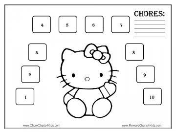 Free Printable Hello Kitty Chore Chart