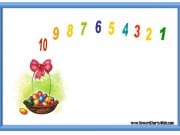 Easter behavior chart with 10 steps to reach the Easter eggs