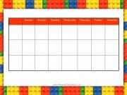 weekly sticker chart with a colored background
