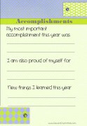 Write about your accomplishments that year