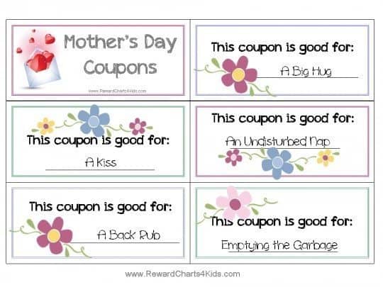 gift coupons for mom