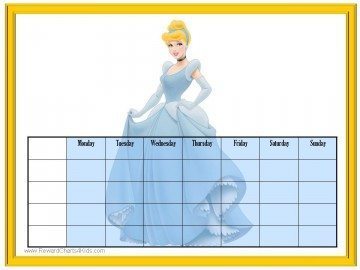 Cinderella Reward Chart