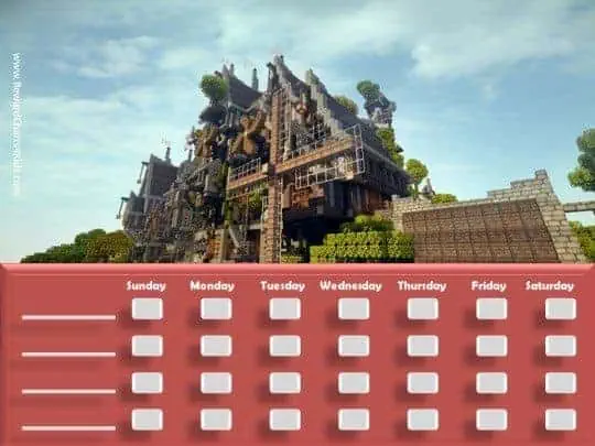 Minecraft Reward Chart