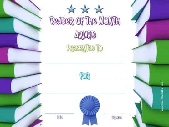 Reader of the month award