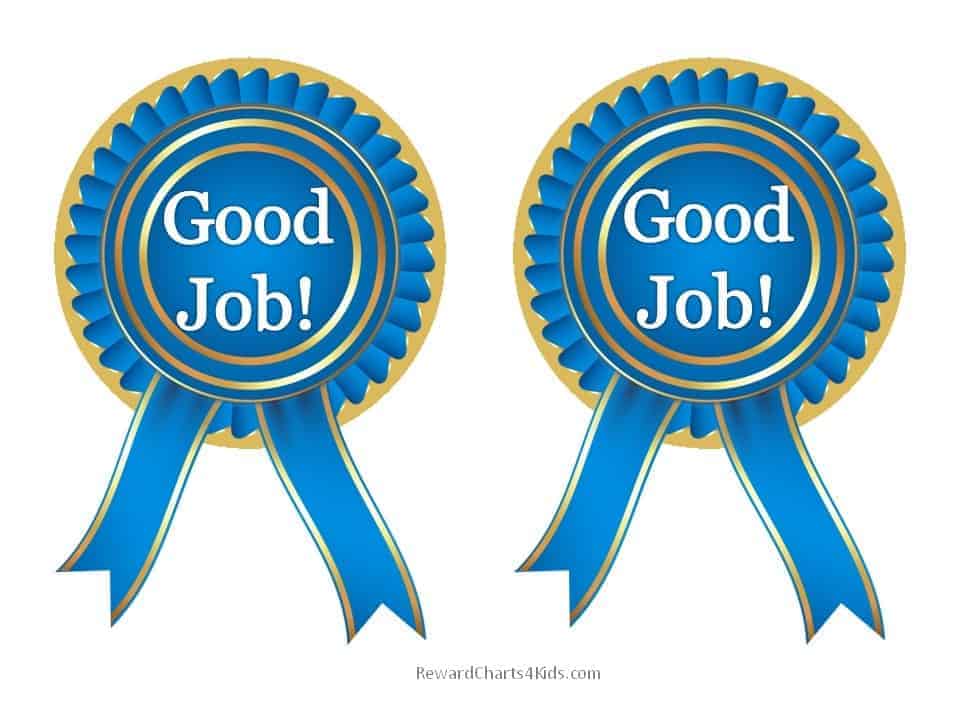 Free Good Job sticker printables | Print on paper and adhere with glue