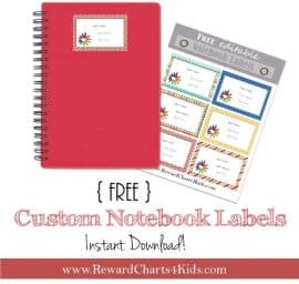 custom notebook labels