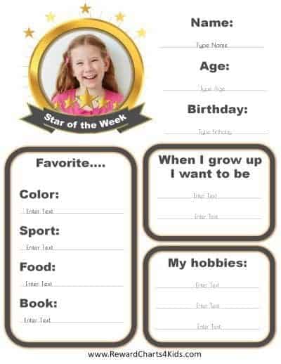 Free Custom Star Of The Week Poster Customize Online