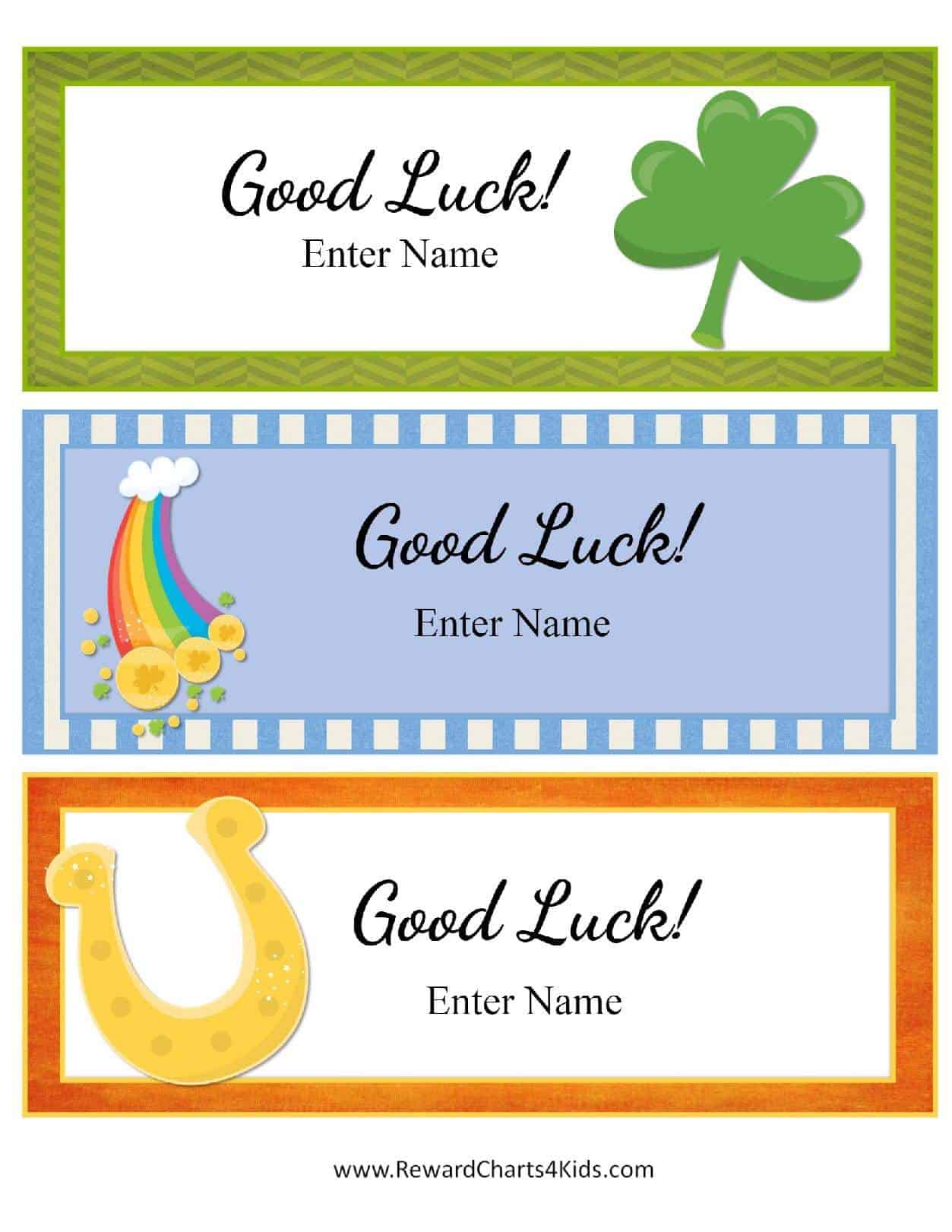 Free Good Luck Cards For Kids