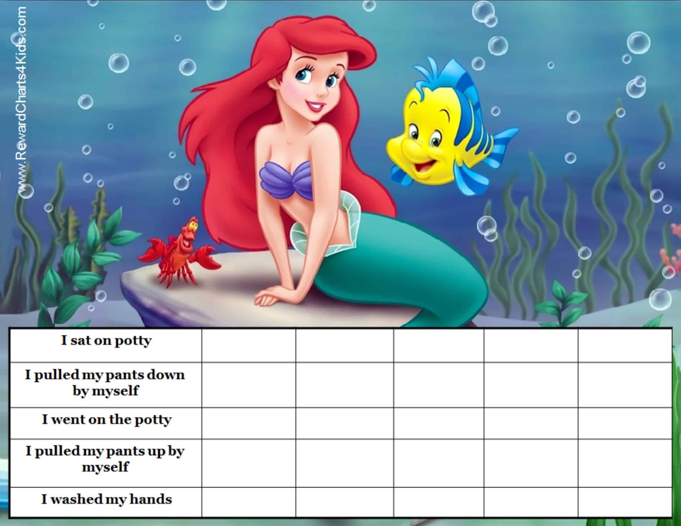 Disney Princess Potty Training Reward Chart