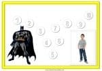 personalized sticker chart with a picture of batman and space for your own picture