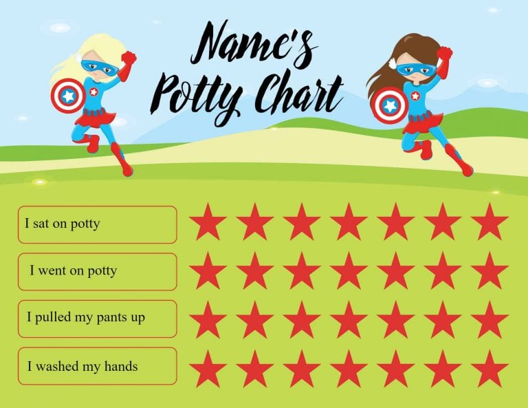 Free Potty Training Chart Printables | Customize Online & Print at Home