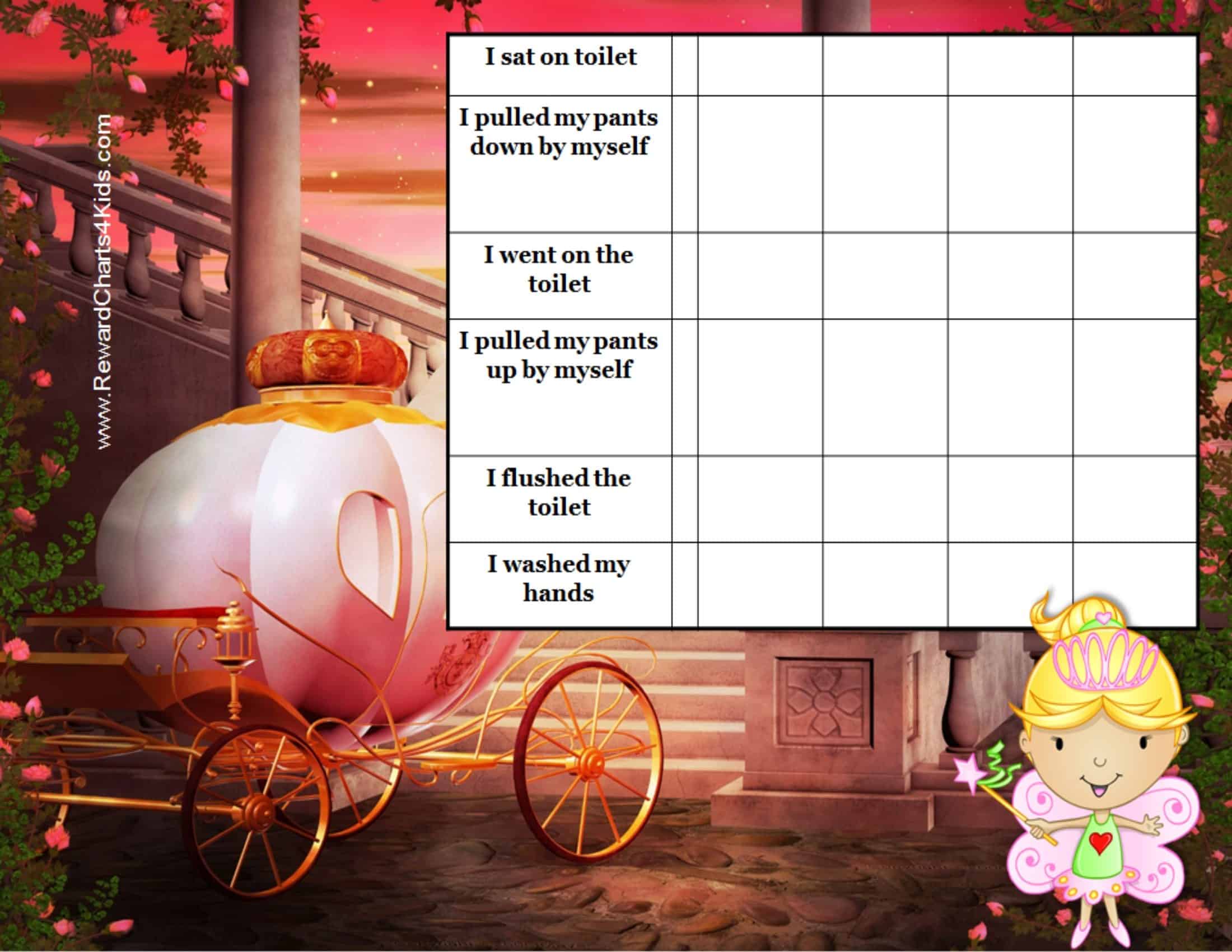 Disney Princess Potty Chart