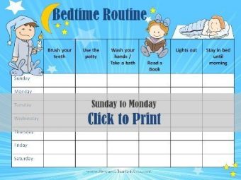 nightime routine chart