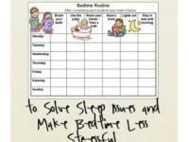 Bedtime Routine Chart For 4 Year Old