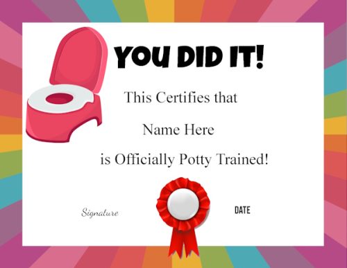 prizes for potty training