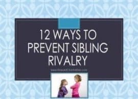 How to Prevent Sibling Rivalry