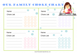 Printable Family Chore Chart