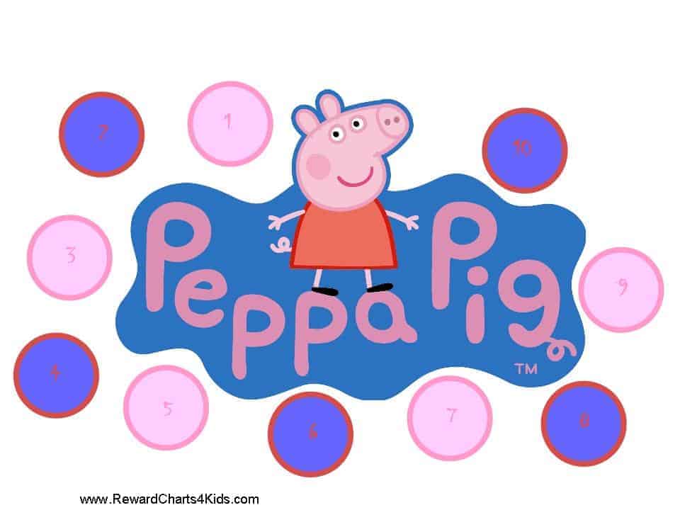 Peppa Pig Reward Chart Potty Training