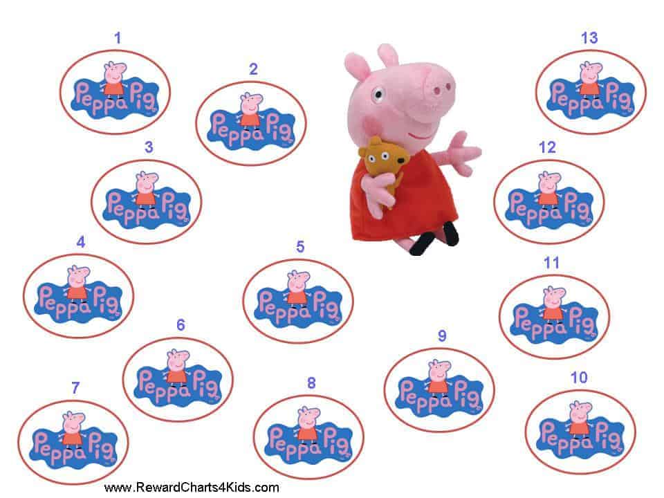 Potty Training Sticker Chart Peppa Pig